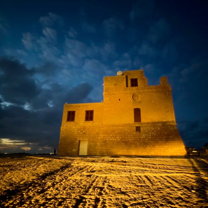 GasanMamo Insurance Illuminates the Historic White Tower in Mellieħa